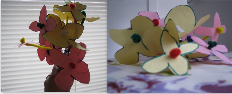 construction paper flowers for kids. Whatever I loved these flowers
